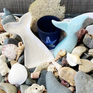 Mermaid tail beach theme inspired set home decor set 4 pieces
